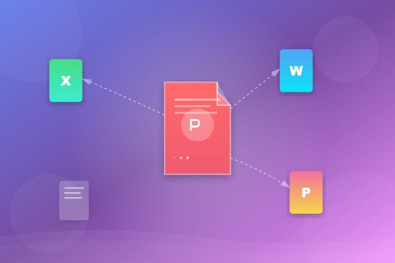 Illustration of converting a PDF file into Word and other editable formats